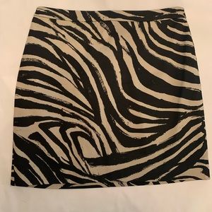 H&M Zebra Print Skirt